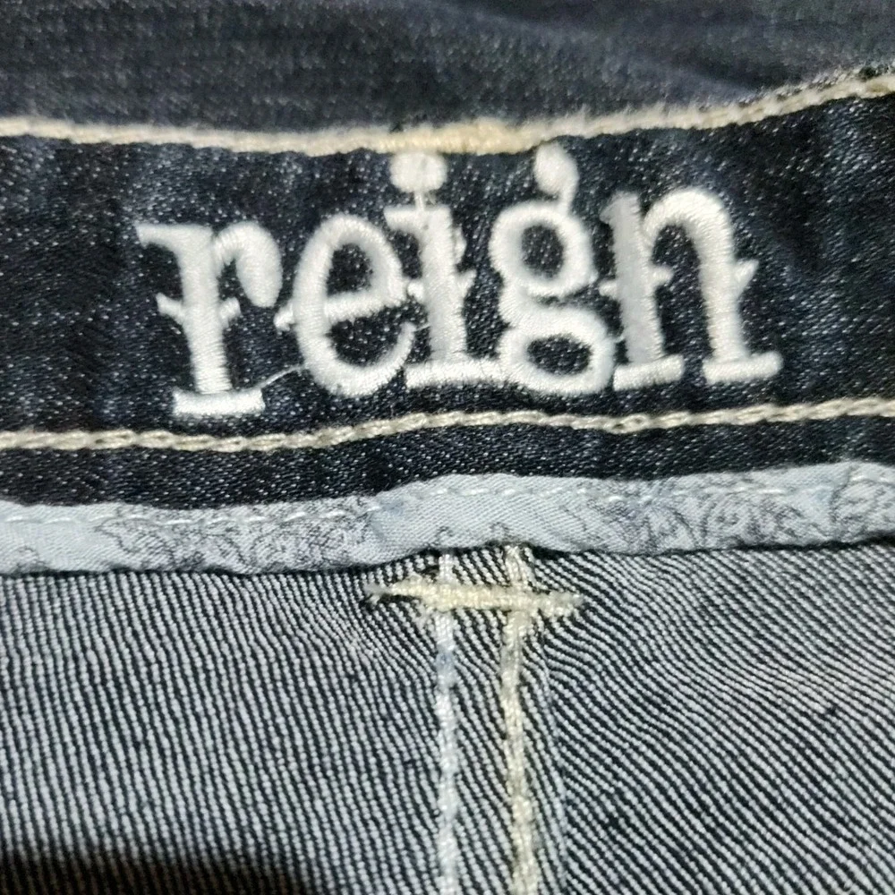 Reign Womens Jeans Sz‎ 13 Blue Low Rise Skinny Dark Wash Stretch NWT